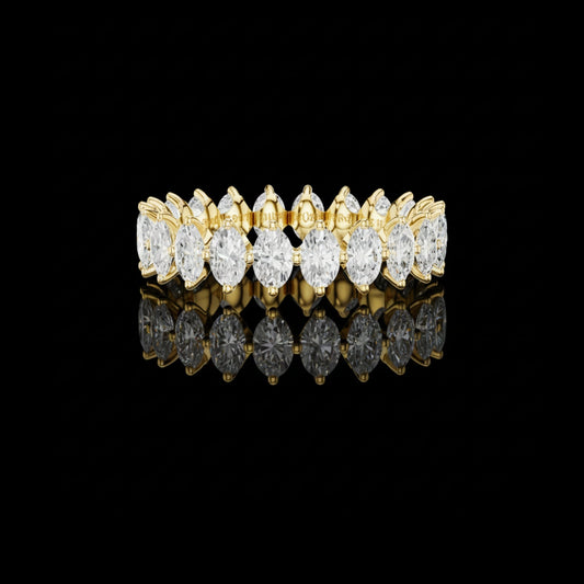Luxury Marquise Cut Lab Grown Diamond Full Eternity Band
