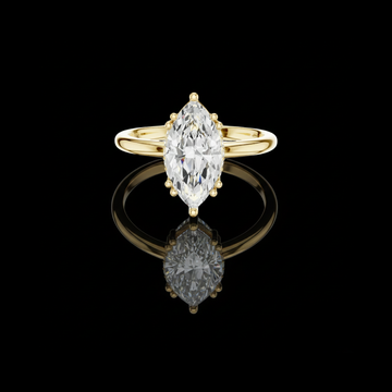 2.00 CT Elegant Marquise Solitaire with Hidden Moissanite Diamonds Minimalist Engagement Ring For Her