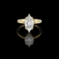 Marquise Solitaire Ring with Lab Grown Diamonds