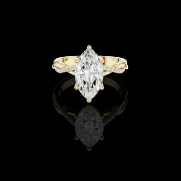 2.00 CT Exclusive Marquise Moissanite Diamond Ring with Twisted Pave Accented Engagement Ring For Her