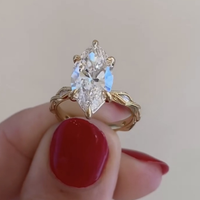 2.00 CT Stunning Marquise Cut Lab Grown Diamond Ring with Vintage Milgrain Accents