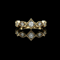 Princess Cut Chevron Moissanite Diamond Stackable Wedding Band Ring