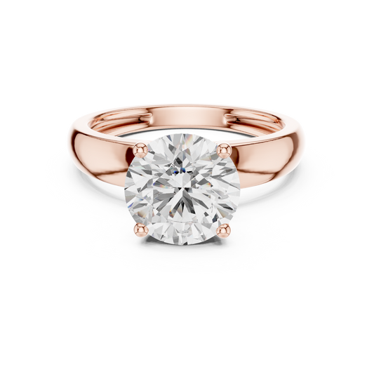 Round Cut Lab Diamond Solitaire Engagement Rings