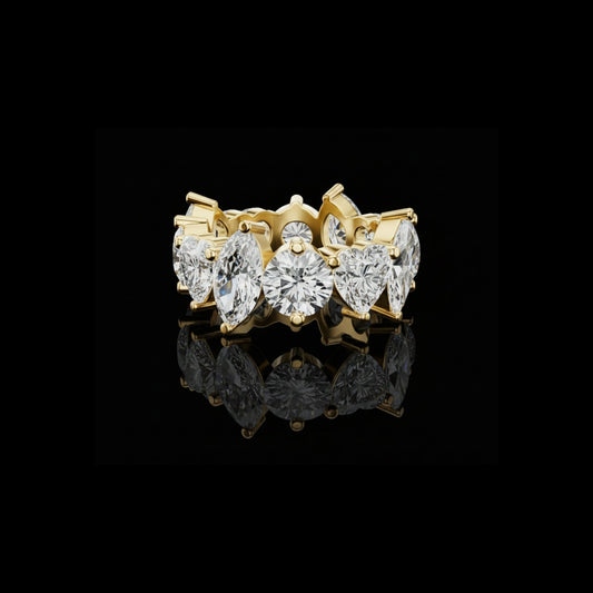 Multi Shape Lab Grown Diamond Statement Band Ring
