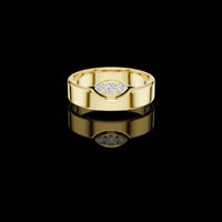 0.11 CT Latest Lab Grown Oval Cut Men’s Modern Minimal Statement Band