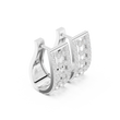 Openwork Lattice Multi Row Lab Grown Diamond Wide Huggie Earrings