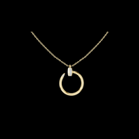 Spiral Hardware Pattern Statement Charm Featuring Moissanite