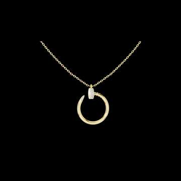 Spiral Hardware Pattern Statement Charm Featuring Moissanite