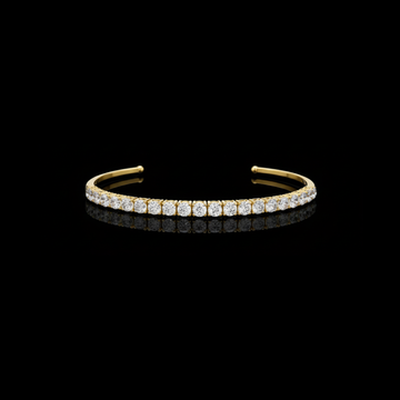 2.31 TCW Dazzling Open Round Moissanite Diamond Cuff Bracelet with Brilliant Cut Stones