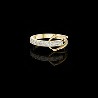 Geometric Crossover Lab Grown Diamond Ring