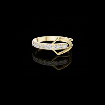 Geometric Crossover Lab Grown Diamond Ring