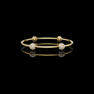 1.26 TCW Premium Luxury Lab Grown Bracelet with Pave Diamond Studded Orb Accents