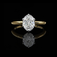 Oval lab Grown Diamond Solitaire Engagement Ring
