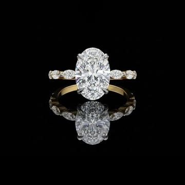 2.56 CT Fantastic Moissanite Diamond Pure Grace Oval Luxury with Flawless Sparkle Ring for Her