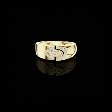 Round Lab Grown Diamond Oval Center Cluster Ring