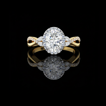 0.73 CT Delicate Oval Brilliant Cut Lab Grown Diamond Engagement Ring For Women
