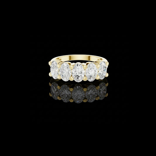 1.80 CT Elegant Five Stone Oval Cut Lab Grown Diamond Wedding Eternity Band For Gift