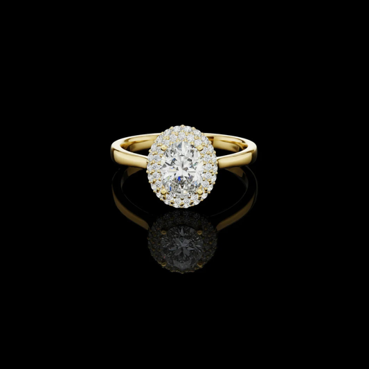0.60 CT Charming Lab Grown Oval Cut Diamond Ring For Good Time