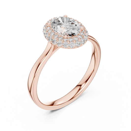 0.60 CT Charming Lab Grown Oval Cut Diamond Ring For Good Time