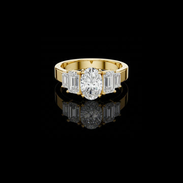 0.90 CT Exclusive Moissanite Oval Cut Ring For Engagement Day