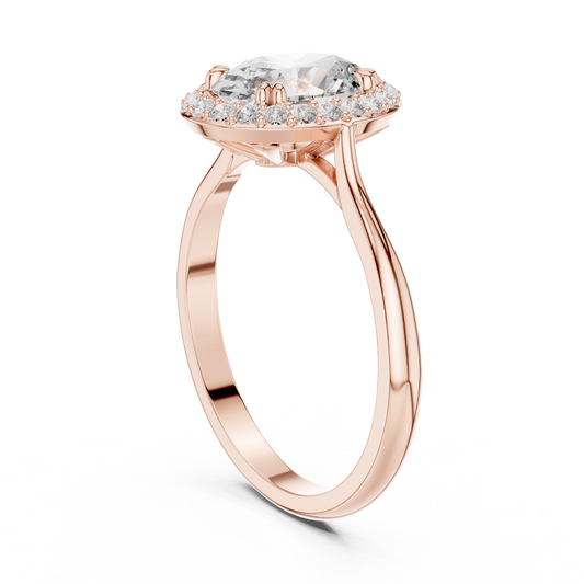 2.75 CT Vibrant Lab Grown Oval Cut Diamond Ring For Good Time