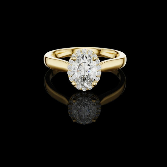0.70 CT Blisful Moissanite Oval Cut Diamond Ring For Engagement Ring