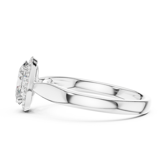 0.70 CT Blisful Lab Grown Oval Cut Diamond Ring For Engagement Ring
