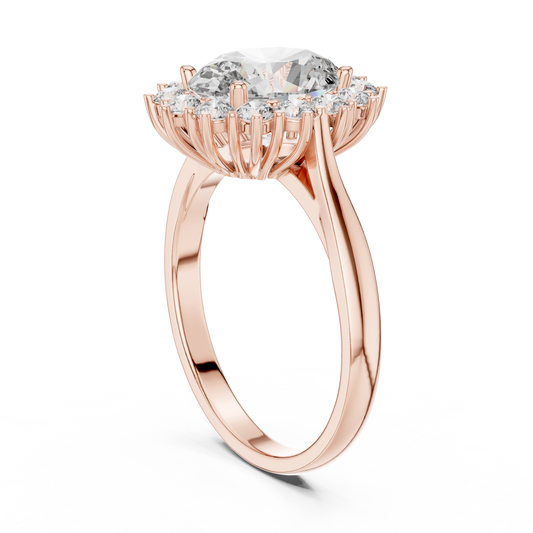 0.60 CT Brilliant Lab Grown Oval Cut Diamond Ring For Anniversary Ring