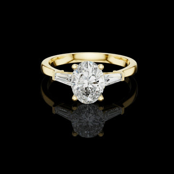1.08 CT Classy Lab Grown Oval Cut Diamond Ring For Good Time