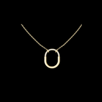 U-Shape Hardware Pattern Statement Charm Featuring Round Moissanite