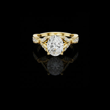 2.00 CT Premium Lab Grown Oval Cut Ring Fine Jewelry For Wedding Bride