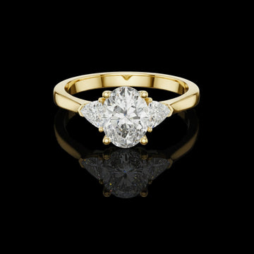 1.00 CT Glorious Moissanite Oval Cut Diamond Ring For Romantic Day