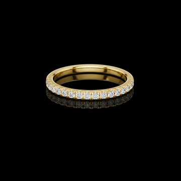 0.32 TCW Eternity Band Adorned with a Continuous Row of Brilliant Round Moissanite Diamonds