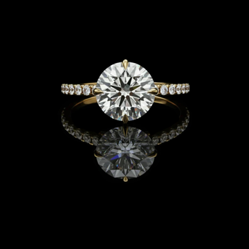 2.38 CT Forever Spark Round Cut Moissanite Diamond Ring with Elegant Setting For Surprise