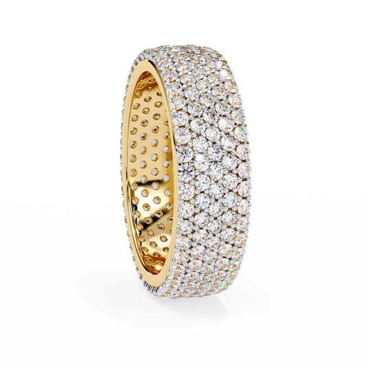 Round Brilliant Full Pave Lab Grown Diamond Eternity Band Ring