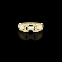 Round Lab Grown Diamond Link Design Ring