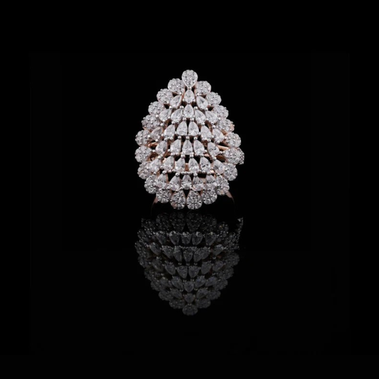 1.00 CT Teardrop Affordable Lab Grown Pear Cut Diamond Rings Luxury for Someone Special