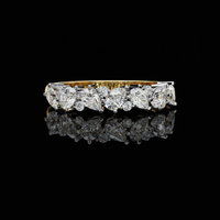 Pear & Round Lab Grown Diamond Cluster Wedding Band Ring