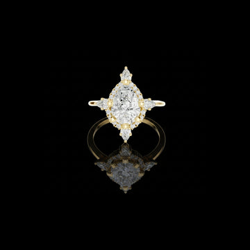 Cushion Cut Lab Grown Diamond Bezel Set Solitaire Ring