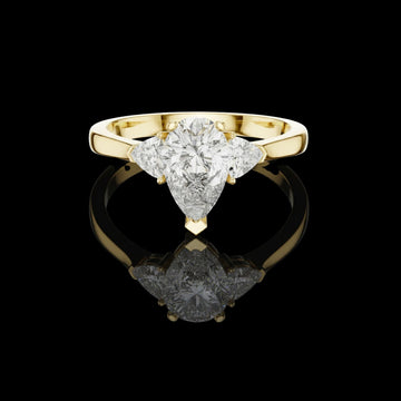 1.00 CT Precious Lab Grown Pear Cut Diamond Ring For Still Love