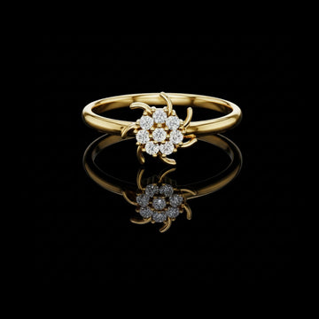 0.08 TCW Eternal Moissanite Round Cut Diamond Ring For Dazzleline