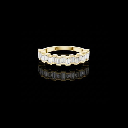 Baguette Cut Lab Grown Diamond Half Eternity Band
