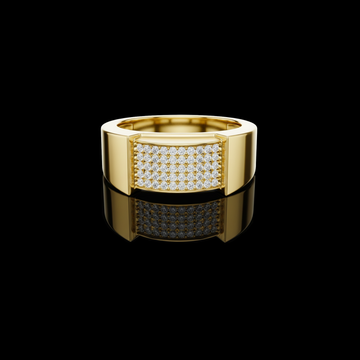 0.25 TCW Opulent Pavé Statement Ring with Precision Set Brilliant Moissanite Diamonds