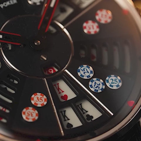Casino Series Rose Gold Three Card Poker Automatic Watch