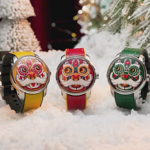 Fun Series Yellow Lion Dance Automatic Watch