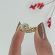 Dutch Marquise Cut Moissanite Diamond Engagement Ring with Bypass Pave Band