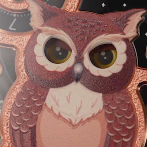 Fun Series Rose Gold Owl Automatic Watch