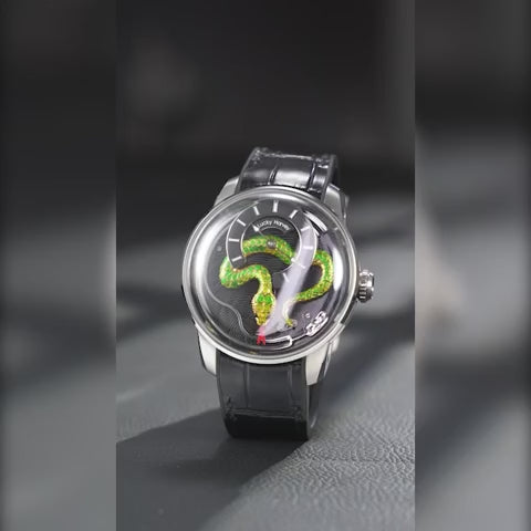 Craftmanship Series Silver Enamel Chiming Snake Limited Edition Automatic Watch