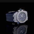 Midnight Diamond Prestige Collection Full Pavé Diamond Chronograph Black Luxury Timepiece Duo