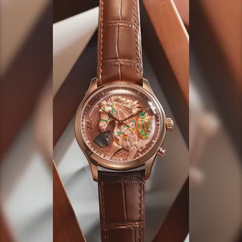 Craftmanship Series Rose Gold Titanium Chiming Horse Limited Edition Automatic Watch